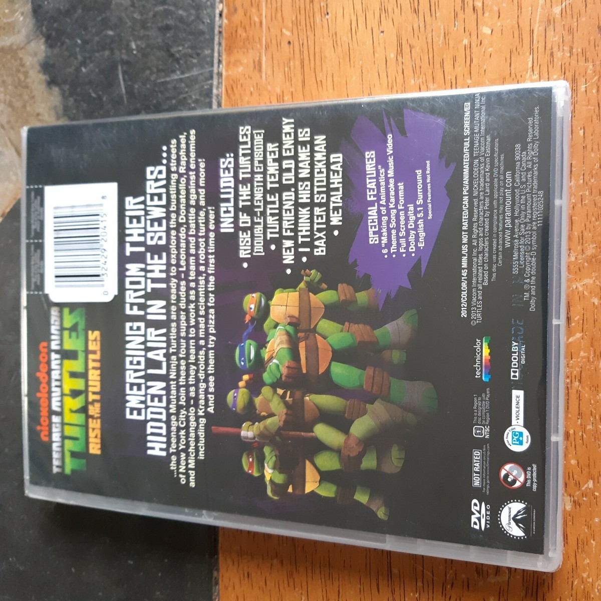 Nickelodeon Teenage Mutant Ninja Turtles:Rise of the Turtles DVD