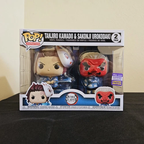 Demon Slayer - Tanjiro Kamado & Sakonji Urokodaki 2 PK Funko Pop