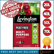 Image of MULTI PURPOSE PEAT FREE COMPOST LEVINGTON 20L 40L 70L GARDEN SOIL JOHN INNES NEW