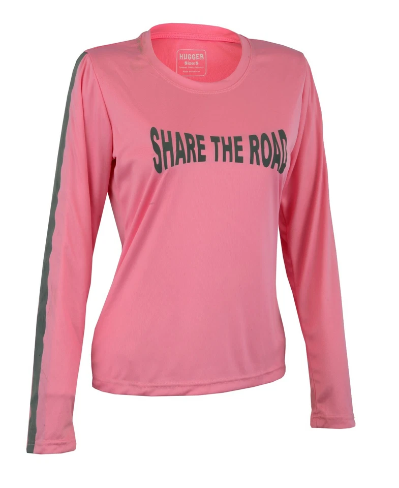 Ladies Visible Dri Fit Polyester Shirt for Motorcycle Riding, Running, Cycling - Image 2 of 4