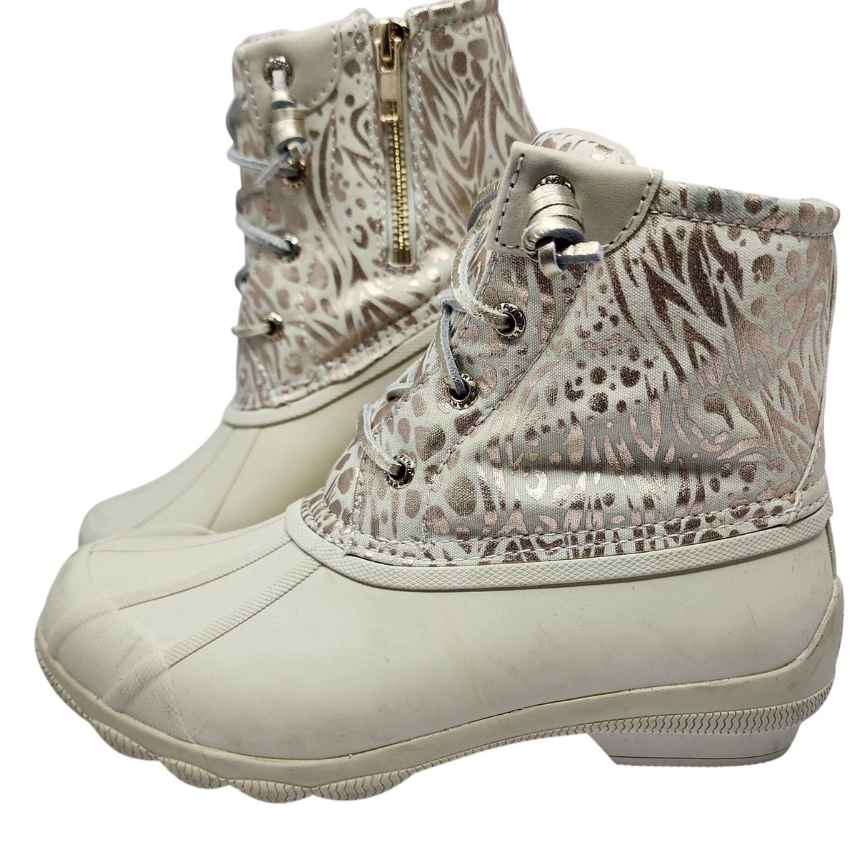 Rain Boots White Sperrys Boots Sperry Waterproof Beige White