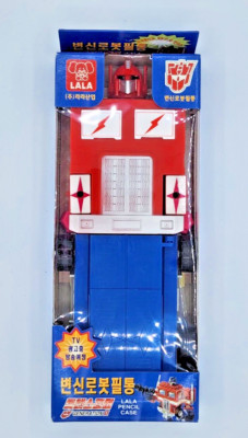 Transformers G2 Pencil Case Optimus Prime - Rare Korean Lala Generation 2