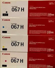 Canon 067H Black,Yellow, Magenta, Cyan Toner Cartridge, High Capacity