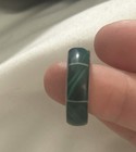 Vintage Taxco Mexico Malachite 925 Sterling Silver Hoop Earrings .75 Inch Green — photo 9