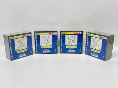 4PK Orbit 2B50-3 2-Gang Weatherproof Outlet Box   2'' Deep, Gray