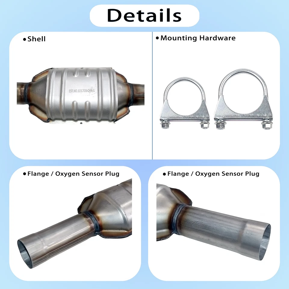 Catalytic Converters for 1993 1994 1995 Jeep Grand Cherokee Wrangler 2.5L 4.0L - Изображение 2 из 4