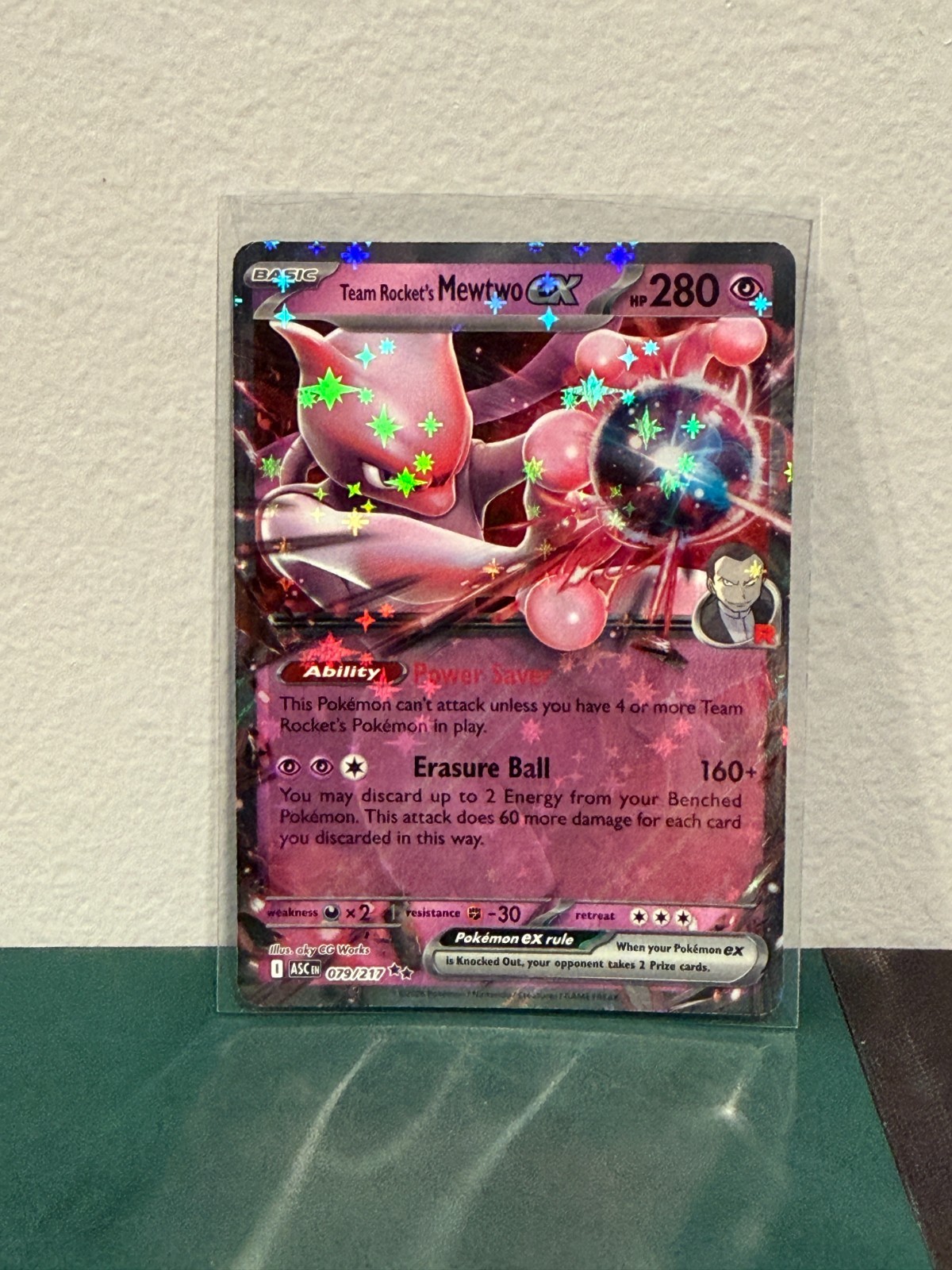 Pokemon Team Rocket's Mewtwo ex 81/182 Destined Rivals NM 81/182