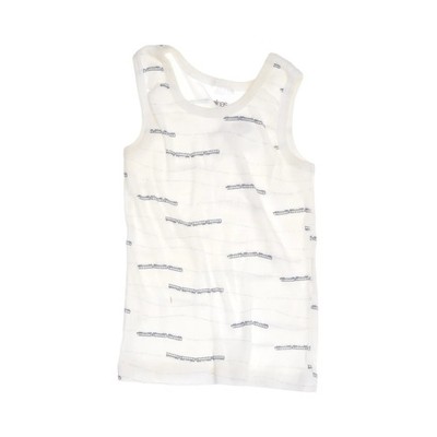 Please, Tank­top, Größe: 98, Weiß/Blau, Baumwolle, Unisex (Kinder) #jGC
