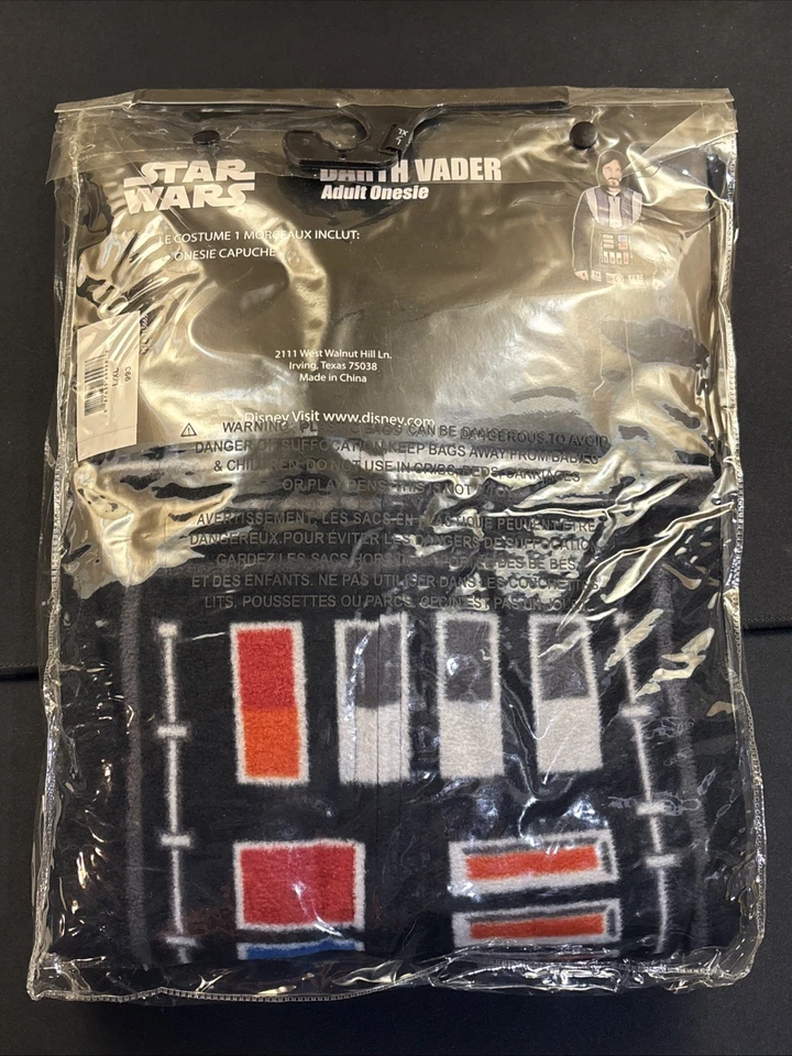 Star Wars Darth Vader Adult One Piece Costume Size L/XL New In Bag! - Image 2 of 2