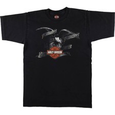 Vintage 00'S Harley-Davidson Eagle Pattern Motorcycle Bike T-shirt Made in U...