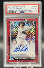 2024 BOWMAN DRAFT CHROME PRSPCT AUTOS RED X-FRACTOR SAM ANTONACCI 2/5 PSA 10