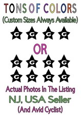 Guerciotti "G Star" Die Cut Vinyl Decals 4 Or 8 Pack Small Sizes Bikes Cycling