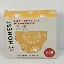 Honest Shine On Hybrid Washable Diaper Cover Large 22-40lb Reusable Cloth Child