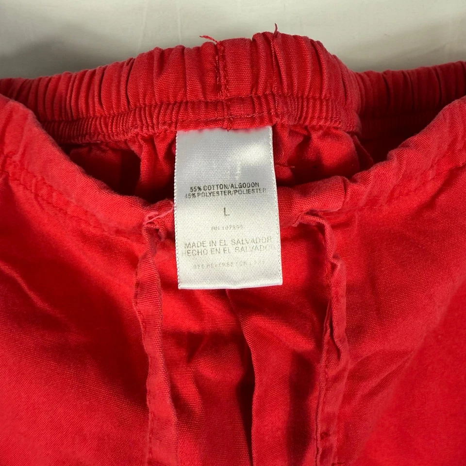 Pantalones Exfoliantes Dickies Unisex Rojo Bolsillos Grandes Enfermería Médico Cordón  Foto 4 de 4