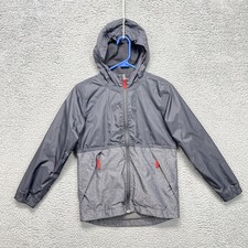 The North Face Jacket Boys M Black Windbreaker Fleece Lined Hooded NF0A2RCU