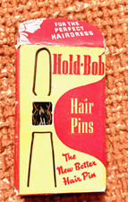 Hold-Bob Hair Pins Vintage Copyright 1942 By THE HUMP HAIRPIN MFG Co. -Full Box