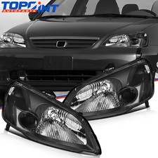 Pair For 2001-2003 Honda Civic Headlight Assembly Halogen Reflector 1.7l