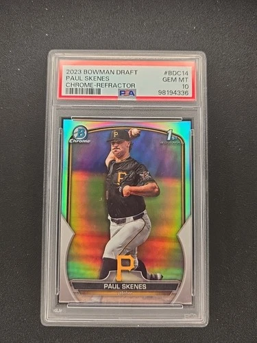 Paul Skenes 2023 1st Bowman Draft Chrome Refractor #BDC14 PSA 10 - 92943770