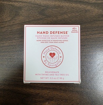 Hand Defense by Spongelle Infused Buffer w/Thyme & Tea Tree Oil. 40+ hand washes