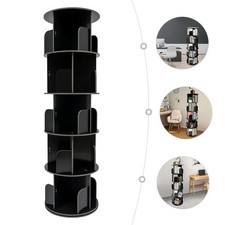 360 Rotating Bookshelf 5-Tier Bookcase Storage Shelf /Freestanding Display Rack