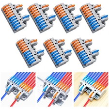CESFONJER 2-in-10-out Terminal Block Kit (7 Pack), Lever Wire Connectors for ...