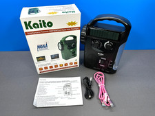 KAITO SOLAR  DYNAMO CRANK AM FM NOAA WEATHER RADIO FLASHLIGHT KA339W BLACK