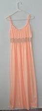 VTG 80s 2Pc Undercover Wear USA Silky Luxe Nylon Maxi Nightgown And Robe Sz S