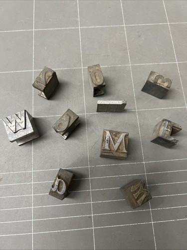 VINTAGE PRINTING BLOCK LETTERPRESS SCRAPBOOKING JUNK JOURNAL MIXED PRINT LOT B - Foto 4 di 4
