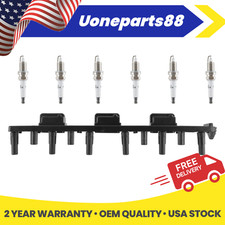Uf296 Ignition Coil 6x Spark Plug For 00-06 Wrangler Tj Jeep Cherokee Xj 4.0l