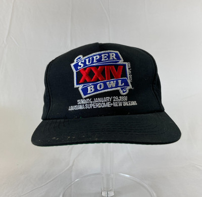 Vintage Super Bowl XXIV Baseball Cap Snapback Hat New Orleans NFL 24 Sports Game