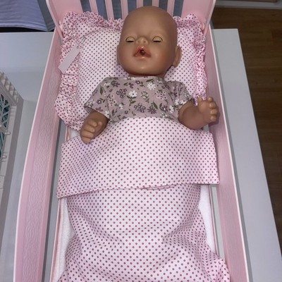 Puppenbettwäsche Puppendecke Puppenwagen Bettwäsche Decke Kissen Limited 2tl Set