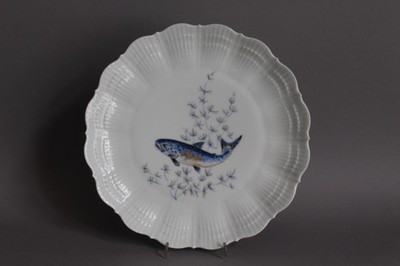 Giraud Limoges Corail La Mer Speiseteller D 26 cm Fischdekor Fisch Motiv 4