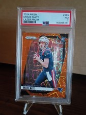 2024 Panini Prizm Rookie Drake Maye #329 Lazer Prizm (RC) Patriots