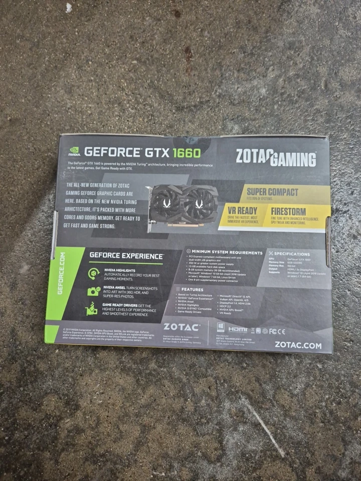 ZOTAC GeForce GTX 1660 6GB GDDR5 Graphics Card (ZT-T16600F-10L) - Image 3 of 3