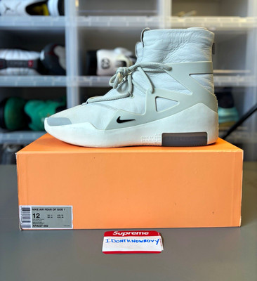 Size 12 - Nike Air Fear of God 1 High Top Light Bone