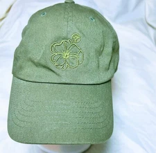 The Classics Yupoong Green Hawaiian Flower Embroidered Cap Hat Adjustable Strap