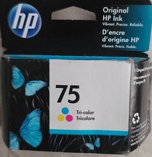 HP 75 Tri-Color Standard Yield Ink Cartridge CB337WN 140 Exp 09/2017