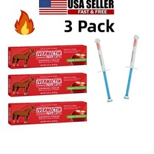 Horse Dewormer Paste 3-Pack Apple Flavor New in US Discount Price