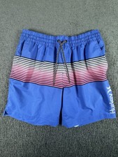 Hurley Mens Large One and Only Gradient Swim Board Shorts Elastic Waist Pockets