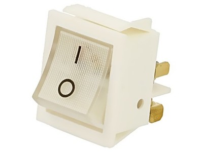 OR-AE-13179/W/W ROCKER DPST Pos: 2 OFF-ON 16A/250VAC transparent Neonleuchte ORN