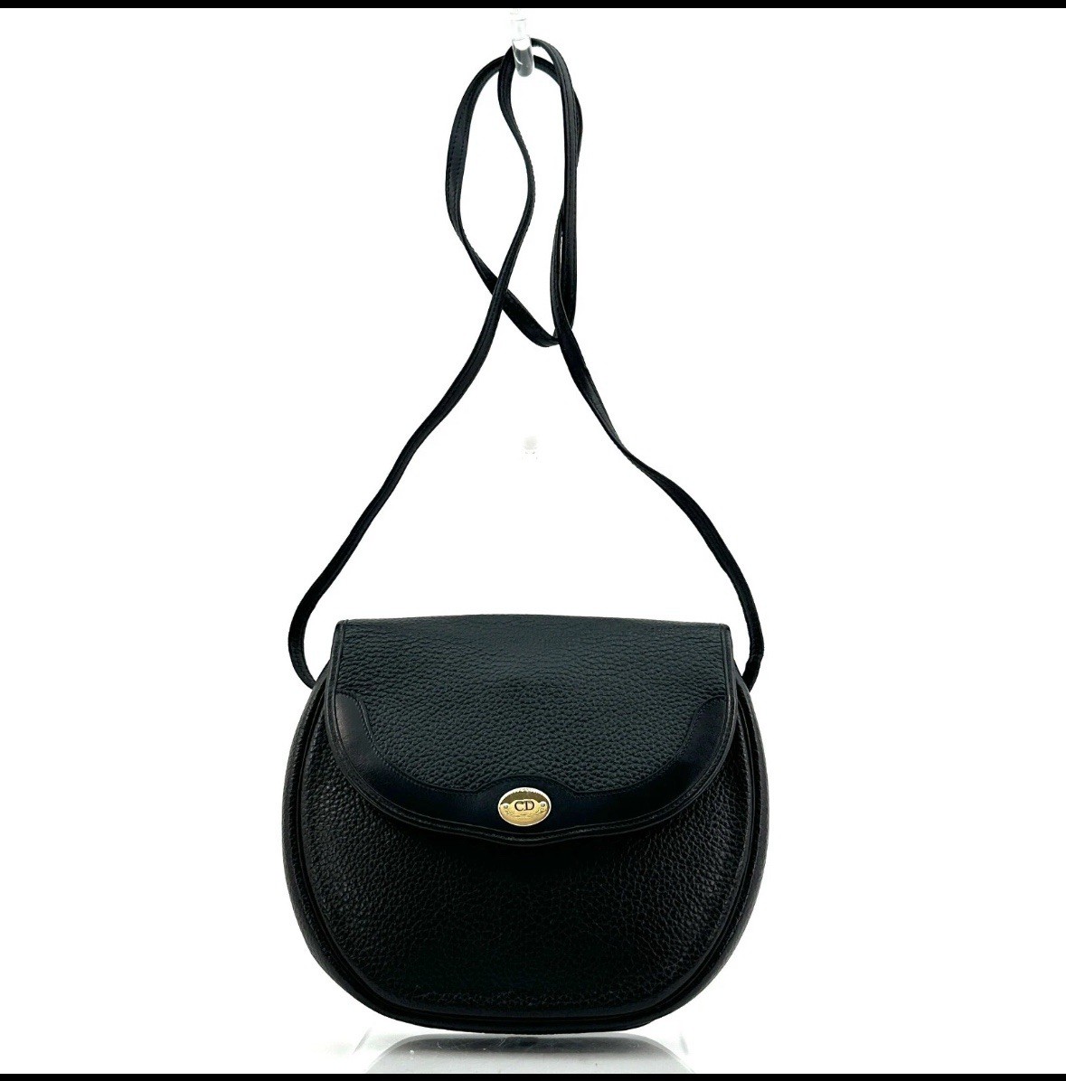 Vintage Dior Leather Shoulder Bag Classic Luxury Handbag