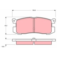 TRW BremsbelÄGe Satz Hinten Passend FüR Ford USA Probe Mazda 626 | GDB1025