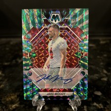 2023 Panini Mosaic  Jake Moody #326 Green Swirl Mosaic Prizm Auto /15 RC Rookie