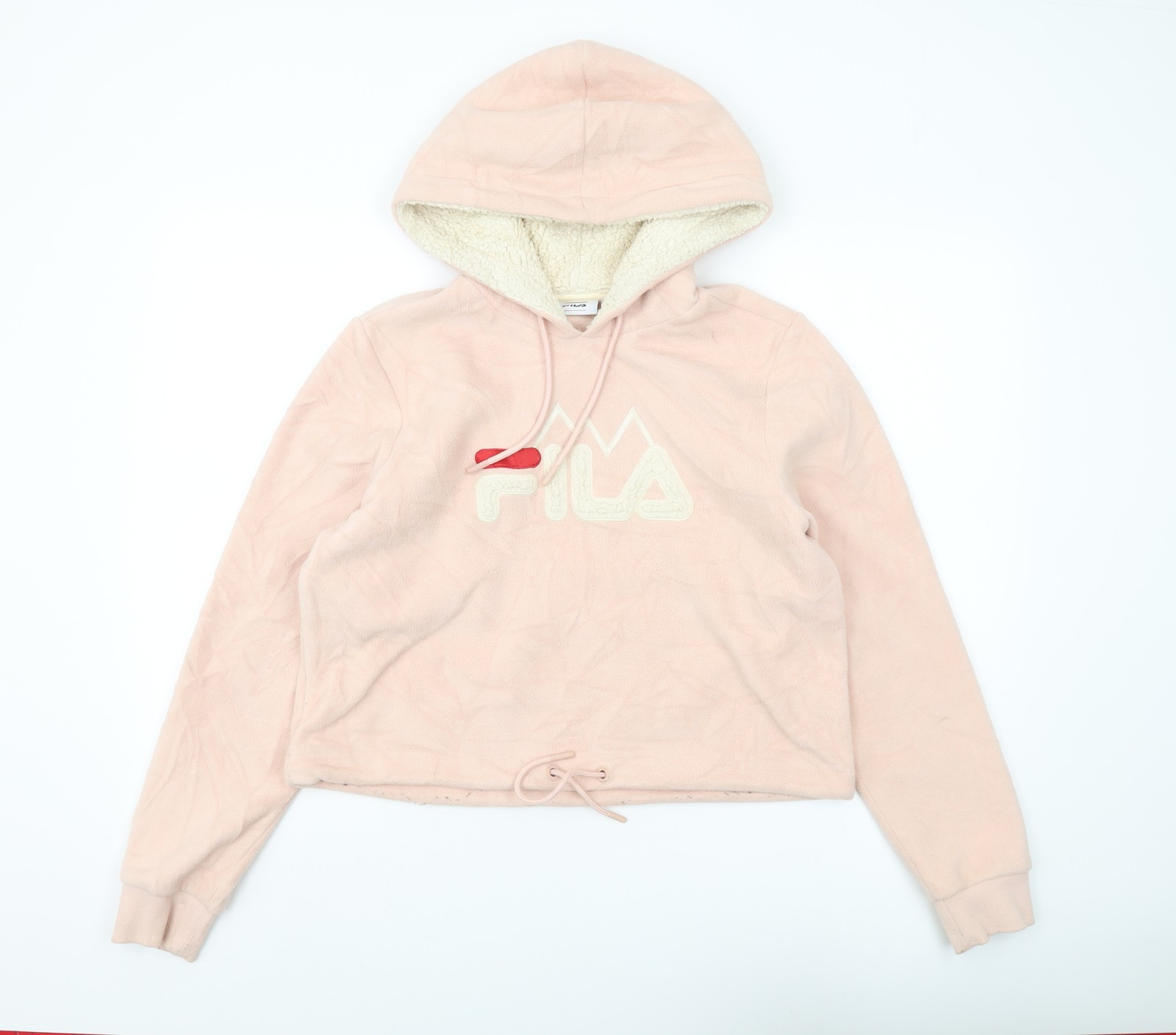 FILA Felpa con Cappuccio Pullover Donna Rosa Taglia M Abbigliamento Casual Accogliente