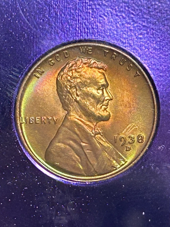 1938 D Lincoln Wheat Cent NGC MS67* RB STAR TONER BEAUTY COIN! BX20-5 - Image 3 of 4