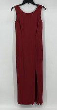 Caren Desiree Preowned Womens Maxi Dress Womens 8 Red Open Back Lined