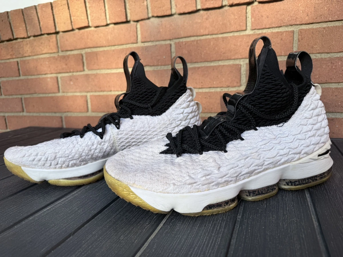Nike LeBron 15’s Graffiti Men\'s White and Black High-Top Athletic Shoes Nike LeBron 15 Graffiti for Sale | Authenticity Guaranteed  main image 2
