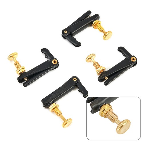 4 Pcs/ Metal Violin Fine Tuner/ String Adjuster Tuning Black For 4/4 3/4 Violins - Bild 8 von 12