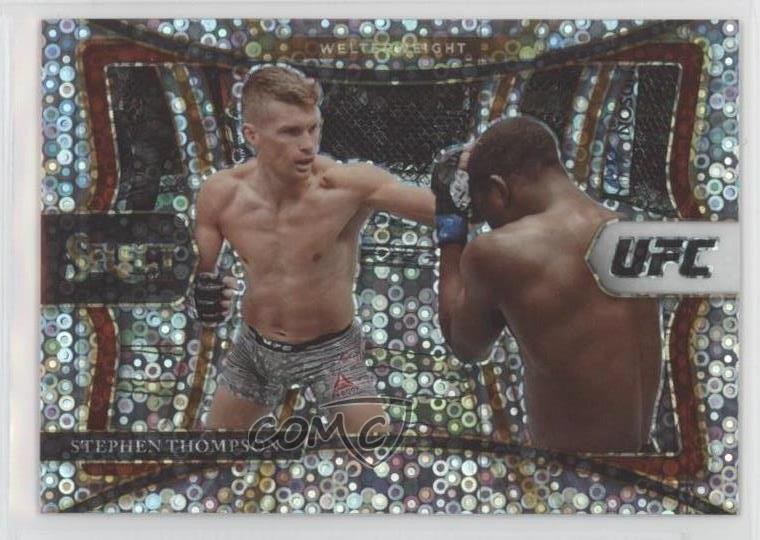 2021 Panini Select UFC Premier Level Disco Prizm Stephen Thompson #102 w5b