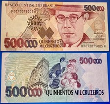 Brazil ND (1993) 500,000 Cruzeiros Mário Andrade P-236c UNC - US-Seller
